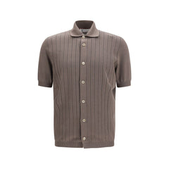 Brunello Cucinelli Brown Cotton Polo Shirt