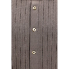 Brunello Cucinelli Brown Cotton Polo Shirt