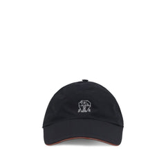 Brunello Cucinelli Blue Cotton Cap (Baseball Hat)