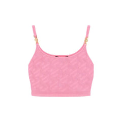 Versace Multicolor Elastane Tank Tops