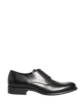 Dolce & Gabbana Black Calfskin Leather Derby Men Dress Shoes