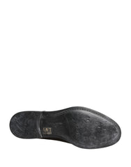 Dolce & Gabbana Black Calfskin Leather Derby Men Dress Shoes
