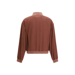 Versace Bordeaux Silk Bomber