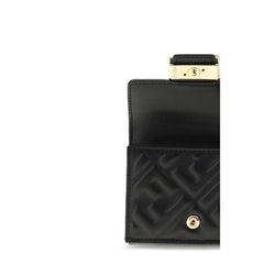 Fendi Black Lamb Ovis Aries Aries Wallet