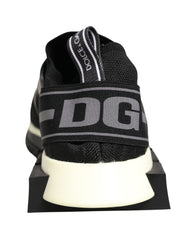 Dolce & Gabbana Black Mesh Sorrento Trekking Sneakers Shoes