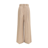Balenciaga Beige Cotton Flared Pants