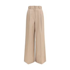Balenciaga Beige Cotton Flared Pants