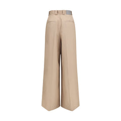 Balenciaga Beige Cotton Flared Pants