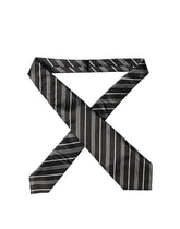 Dolce & Gabbana Black White Stripes Silk Adjustable Women Necktie Tie