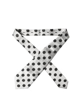 Dolce & Gabbana White Black Polka Dot Silk Adjustable Women Necktie Tie