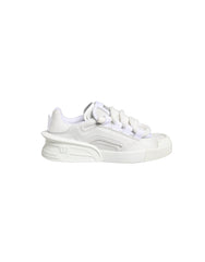 Dolce & Gabbana White Calfskin Leather Low Top Sneakers Shoes