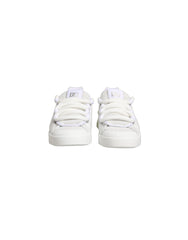 Dolce & Gabbana White Calfskin Leather Low Top Sneakers Shoes