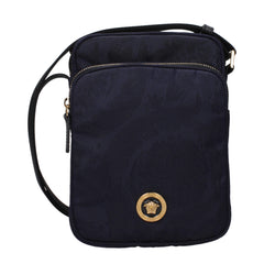 Versace Blue Fabric Crossbody Bag