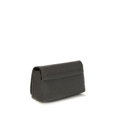 Brunello Cucinelli Black Leather Shoulder Bag