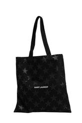Saint Laurent Rive Droite Black Tote Bag With Star Print Tote bag