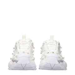 Versace White Fabric Sneakers