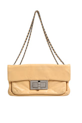 Chanel Beige Lambskin Giant Reissue Mademoiselle Lock Flap Bag