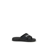 Balenciaga Black Rubber Slippers