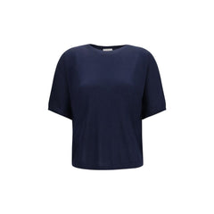 Brunello Cucinelli Blue Cashmere Sleeveles Sweater