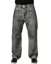 Dolce & Gabbana Grey Washed Mid Waist Straight Denim Jeans