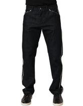Dolce & Gabbana Black Cotton Mid Waist Classic Men Denim Jeans