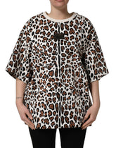 Dolce & Gabbana Multicolor Leopard Print Crew Neck T-shirt