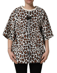 Dolce & Gabbana Multicolor Leopard Print Crew Neck T-shirt