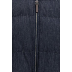 Brunello Cucinelli Blue Cotton Shell Jacket