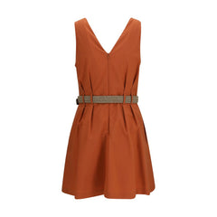 Brunello Cucinelli Orange Cotton Casual Dress