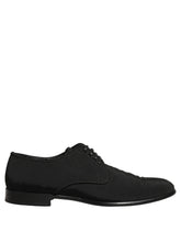 Dolce & Gabbana Black Suede Lace Up Derby Dress Formal Shoes