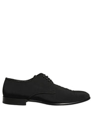 Dolce & Gabbana Black Suede Lace Up Derby Dress Formal Shoes