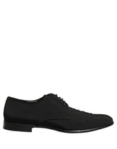 Dolce & Gabbana Black Suede Lace Up Derby Dress Formal Shoes