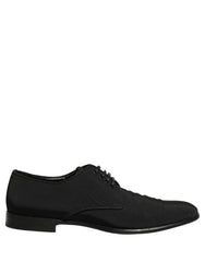 Dolce & Gabbana Black Suede Lace Up Derby Dress Formal Shoes