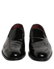 Dolce & Gabbana Black Patent Leather Men Dress Loafers Shoes