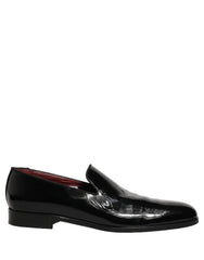 Dolce & Gabbana Black Patent Leather Men Dress Loafers Shoes