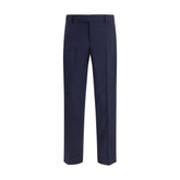 Fendi Blue Wool Oves Aries Dress Pants