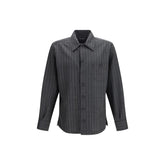 Dolce & Gabbana Gray Wool Oves Aries Dress Shirt
