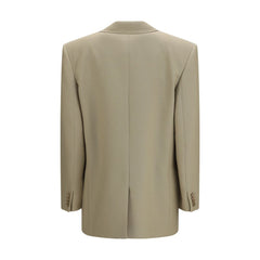 Saint Laurent Beige Wool Oves Aries Blazer