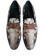 Dolce & Gabbana Multicolor Floral Tapestry Embroidery Loafer Shoes
