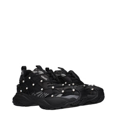 Versace Black Fabric Sneakers