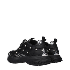 Versace Black Fabric Sneakers