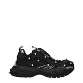 Versace Black Fabric Chunky Sneakers