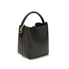 Saint Laurent Black Calf Leather Bos Taurus Backet Bag