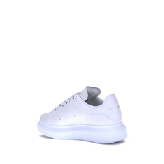 Alexander McQueen White Calf Leather Bos Taurus Platform Sneakers
