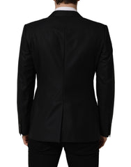 Dolce & Gabbana Black Wool Single Breasted Men Blazer Jacket