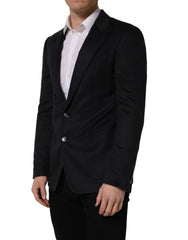 Dolce & Gabbana Blue Cashmere Single Breasted Blazer Jacket