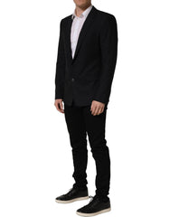 Dolce & Gabbana Black Wool Single Breasted Blazer Jacket