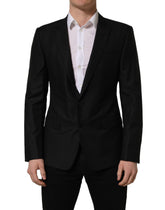 Dolce & Gabbana Black Wool Single Breasted Blazer Jacket
