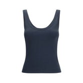 Brunello Cucinelli Blue Cotton Tank Tops