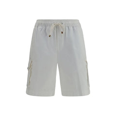 Brunello Cucinelli White Cotton Bermuda Shorts